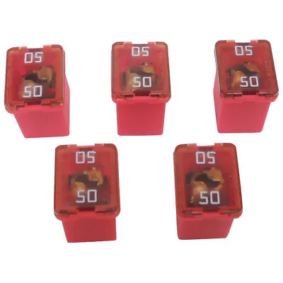 50 Amp 58V Low Profile J-Case Red Cartridge Fuse 5-Pack Littelfuse LJCA50 • $7.93