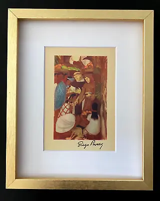 Diego Rivera + Original 1946 + Signed Vintage Print + Matted And Framed • $169