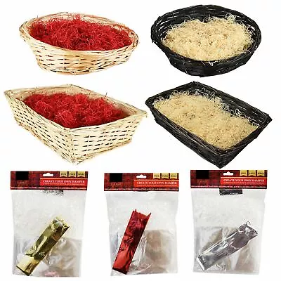 £9.99 • Buy Gift Hamper Basket Kit Personalised Gift Box Food Wine Sweets Christmas Hamper 