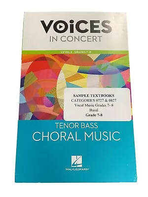 Voices In Concert Grades 7 8 Tenor Bass Choral Music Homeschool Arts Vocal Sing • $19.81