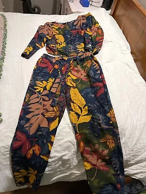 Zanzea Top And Pants Set Bold Floral 14 To 16 • $40