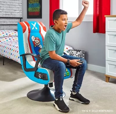 X Rocker Official Super Mario Video Gaming Floor Chair AllStar Edition Nintendo • $364