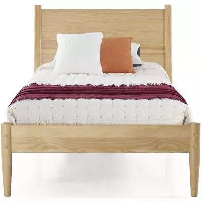 Camaflexi Mid-Century Solid Wood Queen Panel Bed In Scandinavian Oak • $418.35