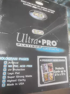 (100) Ultra Pro 4 Pocket Mini Pages - For 2 Ring Mini Binders • $18.99