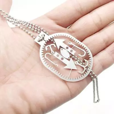 Camping Survival Multifunction Card Wilderness EDC Gear Kit Necklace;@@ • $6.06