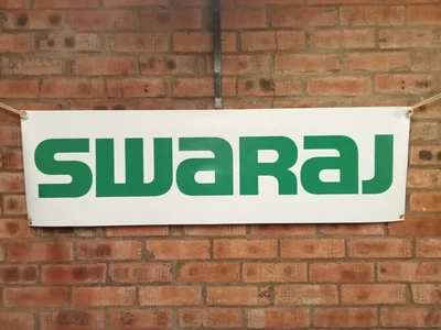 SWARAJ TRACTORS PVC Heavy Duty WORK SHOP BANNER Garage Classic SHOW • £15