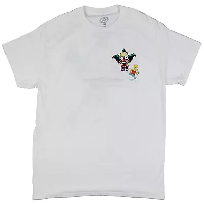 He Simpsons Mens Bart Graffiti Krusty The Clown Double-Sided White Shirt New XL • $9.99