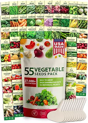 27500+ Heirloom Vegetable & Fruits | 55 Variety Garden Survival Gear And Suppli • $15.33