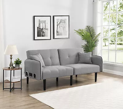 Folding Ottoman Sofa Bed With Stereo Multifunctional Sofa Bed (Gray) • $309.90