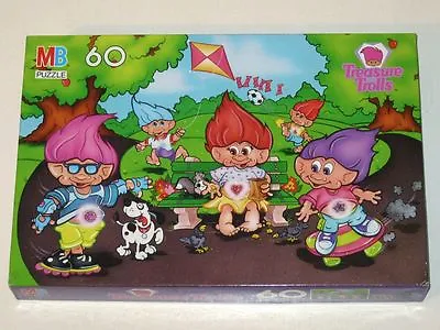 Vintage 1992 Milton Bradley TREASURE TROLLS In PARK Jigsaw Puzzle! NEW In Box! • $19.99