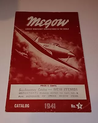 Vintage 1941 MEGOW Model Aircraft Catalog No.9 • $24.95