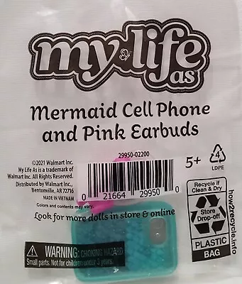 My Life As - Teal Mermaid Smartphone / Cell Phone & Pink Earbuds For 18  Dolls • $9.99