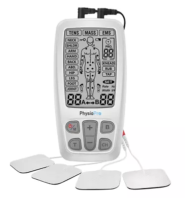 PHYSIO PRO C4B Tens Machine EMS 3 In1 Combo Unit 22 Programs Large Display 8pads • $71.24