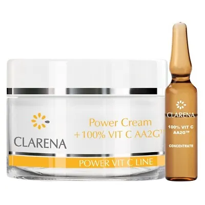 £28.40 • Buy Clarena Power Pure Vit C Cream 50ml + 1.5ml Of 100% Vitamin C