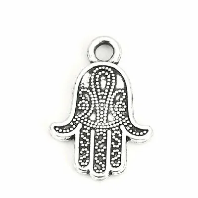 Tibetan Silver Hamsa Hand Of Fatima Charms 19mm X 13mm C10 • £2.50