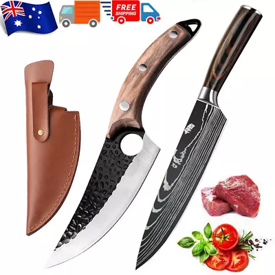 MDHAND Kitchen Chef Knife Japanese Damascus Steel Meat Slicing Cleaver Cutlery • $29.99