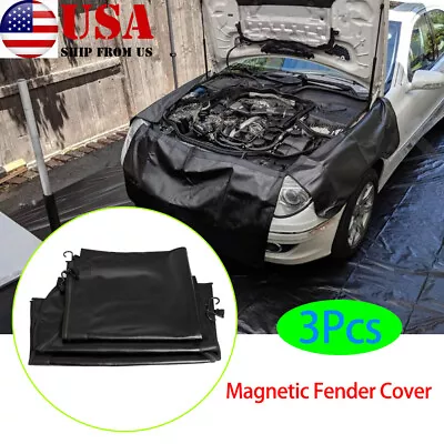 3X Auto Magnetic Fender Cover Mechanics Protector Pad Anti-Scratch PU Leather. • $24.99