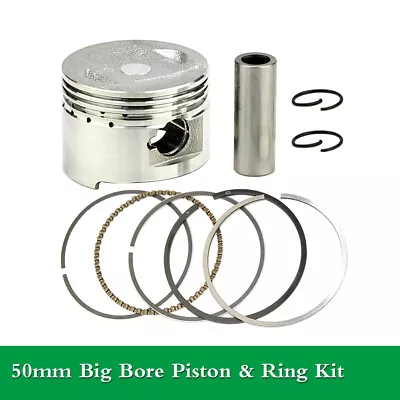 For Scooter ATV QUAD 139QMB GY6 50-80cc To 100cc 50mm Big Bore Piston + Ring Kit • $14.85