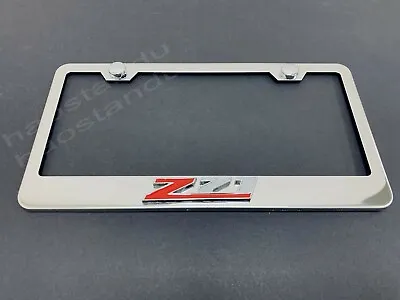 1x Z71 3D Emblem STAINLESS STEEL License Plate Frame RUST FREE + Screw Cap • $22.80