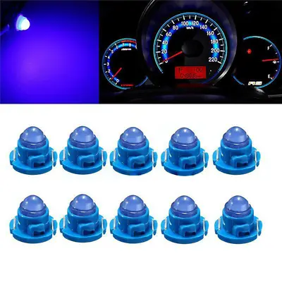 $4.51 • Buy 10× T4.7/T5 Blue Neo Wedge LED Bulb Dash Climate Control Instrument Base.Light N