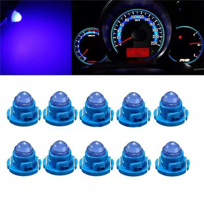$4.51 • Buy 10× T4.7/T5 Blue Neo Wedge LED Bulb Dash Climate Control Instrument Base.Light N