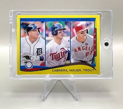 CabreraMauerTrout 2014 Topps 2013 AL Batting Average Leaders YELLOW #103 SP! • $39.99