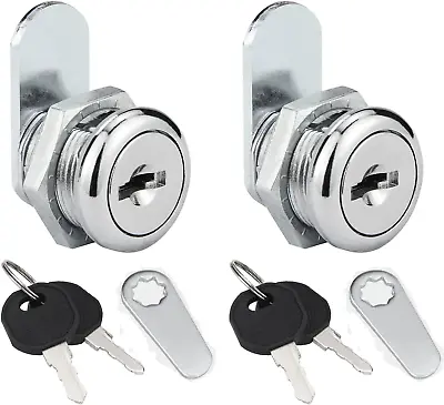 $19.76 • Buy Truck Tool Box Locks, 2-Pack 5/8  Cylinder Key Alike Cam Lock Replacement Kit Fo