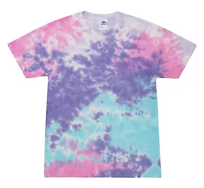 $11.42 • Buy Cotton Candy Tie Dye T-Shirts Adult & Kids Sizes S To  5XL Cotton Colortone