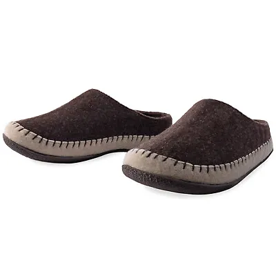 Mens Slipper Felt Fabric Slip On Moccasin Memory Foam Indoor Outdoor House Shoes • $11.89