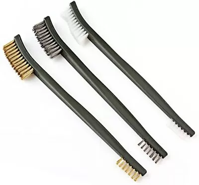 3pcs Mini Wire Brush Set Rust Paint Metal Cleaner Cleaning Welding Slag And Rust • $10.05
