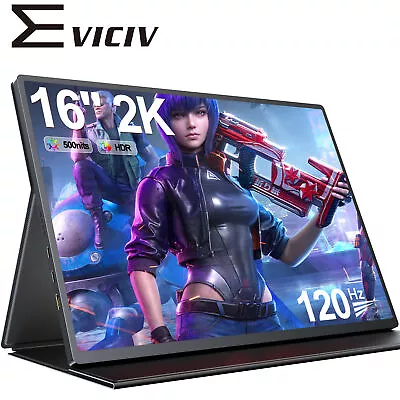 $289.99 • Buy 120Hz 2K Portable Monitor 16  2560*1600 QHD Anti Glare Screen For PS Switch Xbox