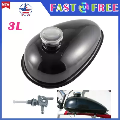 3L 0.8 Gallon Gas Fuel Petrol Tank For 49cc 60cc 80cc Motorized Bicycle Bike • $29.99