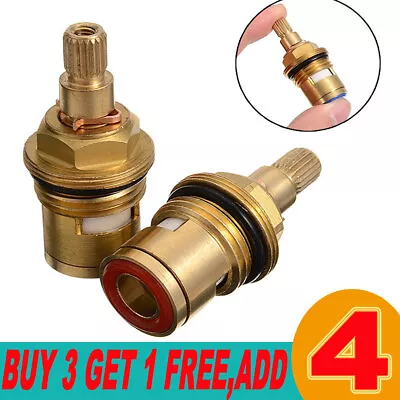 2Pcs 1/2  Replacement Brass Ceramic Disc Tap Valve Quarter Turn Insert Cartridge • £5.09