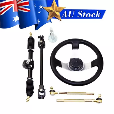 Go Kart Go Cart 110Cc Steering Wheel Tie Rod Rack Adjustable Gear Shaft • $99.99