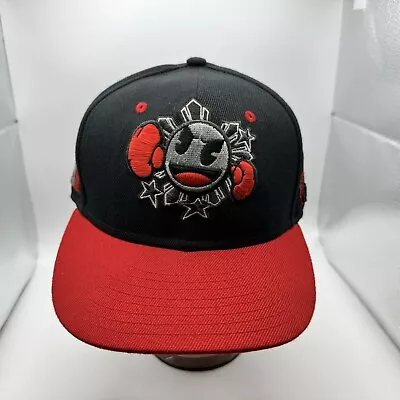 Manny Pacquiao Pac Man Hat Cap Mens Fitted 7 1/8 Black Red Authentic WIP Pac-Q • $29.79