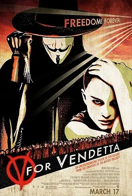 V For Vendetta Movie Poster  - Natalie Portman - 11 X 17 Inches • $13.96