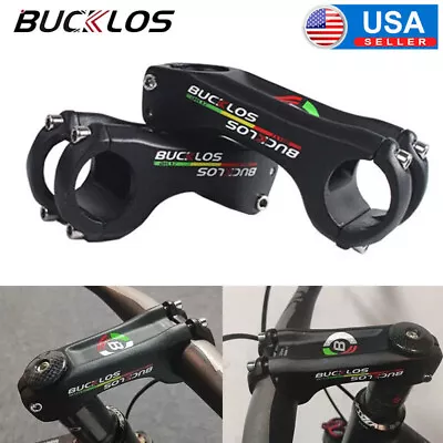 BUCKLOS Stem 17 Degree Aluminum 1-1/8  Threadless 80/100mm MTB Road Bike Bar • $12.50