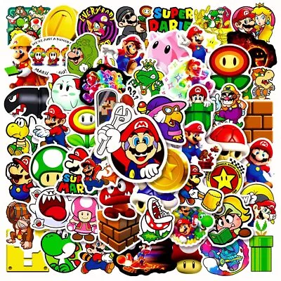 100Pcs Cute Cartoon Super Mario Stickers For KidsVinyl Sticker For Waterproo... • $10.76