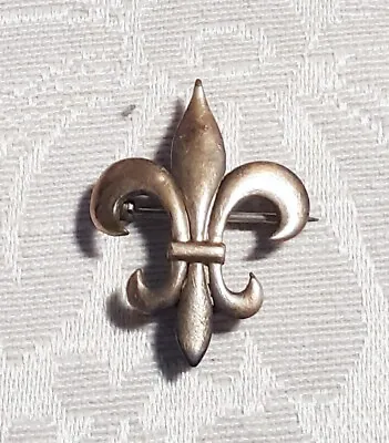 Antique Victorian Rose Gold Filled Fleur De Lys Lis Watch Pin Brooch • $29.99