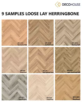 9 Samples Loose Lay Vinyl Herringbone Flooring • $15