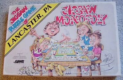 Vintage 1990   Monopoly Jigsaw Puzzle Game Of Lancaster PA100 Pieces COMPLETE. • $9.99