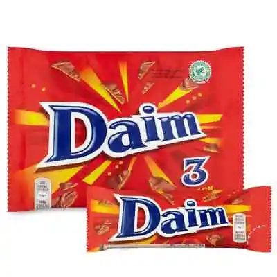 Daim Chocolate Bar 3 X 28g - Crunchy Almond Treat • £4.20