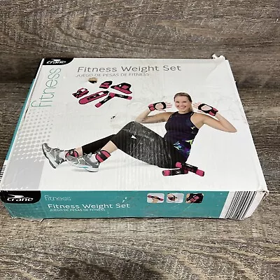 Crane Fitness Weight 6 Piece Set 2lb. Soft Dumbbells 1lb. Ankle & Glove Weights • $24.99