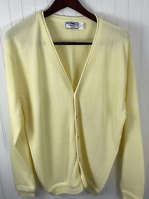 Classics By Palmland Mens Yellow Button Cardigan Sweater  Large • $25