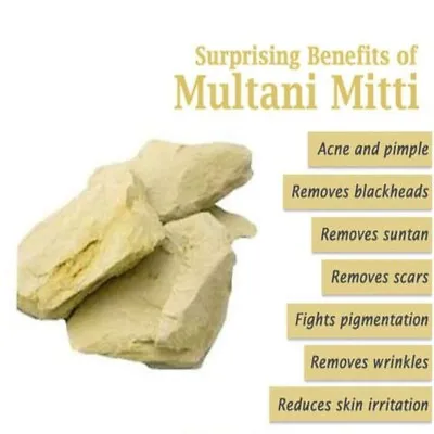 Multani Mitti Fuller's Earth 80 Grams For Face & Hair Pack Pure Natural Raw • $9.07