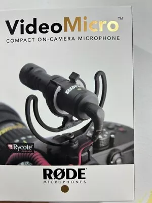 Rode VideoMicro Compact On-Camera Microphone With Rycote Lyre Shock Mount Auxil • $32.50