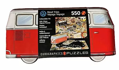 NEW EuroGraphics VW Road Trips 550 Pc Jigsaw Puzzle W/ Poster In Collectible Tin • $9