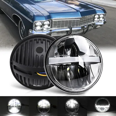 DOT 5.75  5-3/4 Round LED Headlight Halo DRL For Chevy El Camino Corvette Truck • $44.37