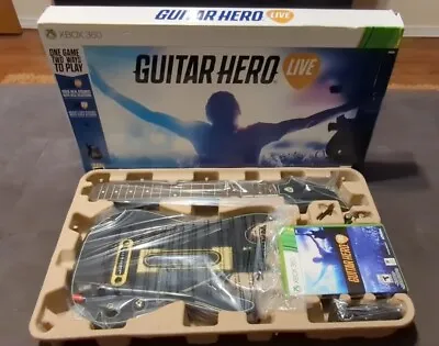 $74.95 • Buy Guitar Hero Live Bundle Wireless Guitar Controller & Game For Xbox 360 