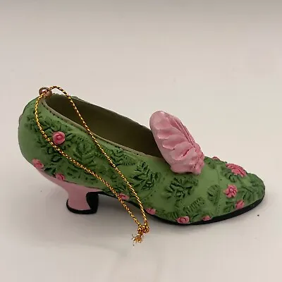 Metropolitan Museum Of Art Green And Pink Floral High Heel Ornament • $16